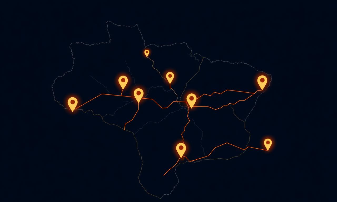 Mapa da área de atendimento do Altas Horas — Paranoá, Itapoã, Jardim Botânico e São Sebastião